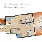 Апартаменты La Terrazza Sul Mare Modern Ачи Костелло