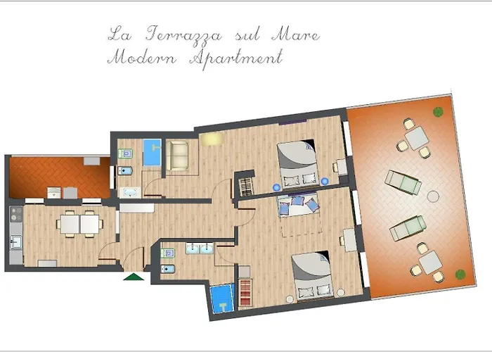 아파트 La Terrazza Sul Mare Modern 아치카스텔로